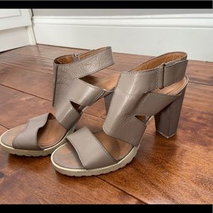 Grey Heeled Sandal
